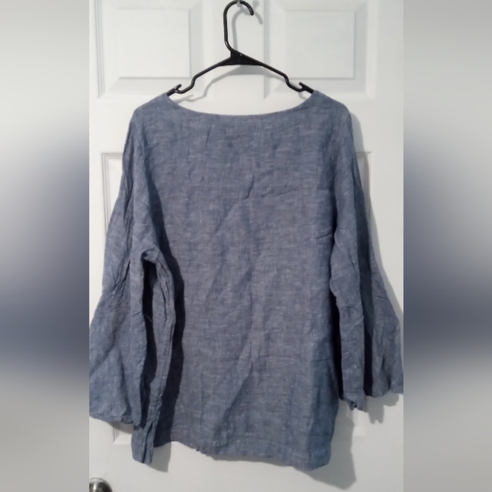 Cynthia Rowley Blue Tunic Relaxed Fit Crew Neck - Picture 5 of 5